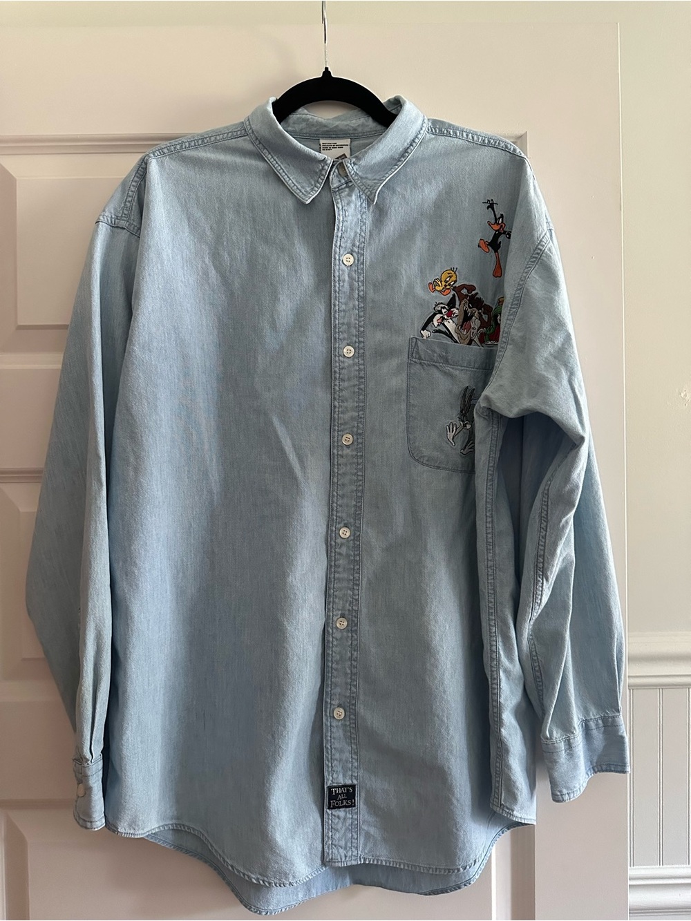 Warner Bros Looney Tunes Denim Shirt – Size L